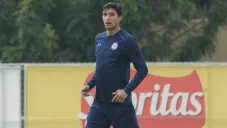 Jordan Silva, durante un entrenamiento con Cruz Azul