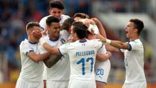 Selección de Italia celebra una anotación frente a Ecuador