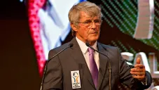 Bora Milutinovic, durante la ceremonia del Salón de la Fama
