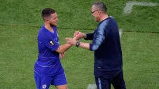 Sarri felicita a Hazard por su actuación en la Final