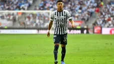 Maximiliano Meza, durante un juego con Rayados