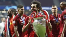 Mohamed Salah festeja el título de la Champions League