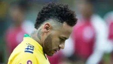 Neymar en lamento durante un encuentro ante Catar