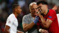 Pepe, tras sufrir la fractura del omóplato