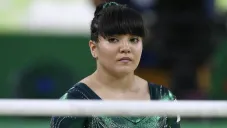 Alexa Moreno, durante una competencia