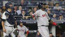 El Big Papi durante un partido con Red Sox