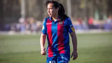 Charlyn Corral, durante un juego con Levante