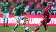 Iván Rodríguez en un partido con el León