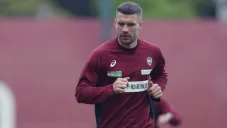 Podolski, en un entrenamiento del Vissel Kobe