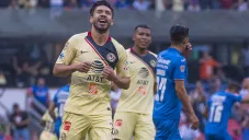 Oribe, en un partido con América en el Estadio Azteca
