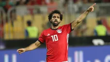 Mohamed Salah en un partido con Egipto
