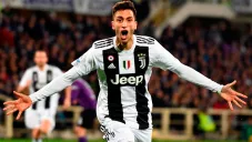 Rodrigo Bentancur celebra un tanto con la Juventus