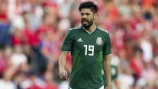 Oribe en un partido con el Tri