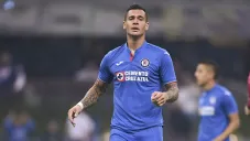 Caraglio durante un partido con el Cruz Azul