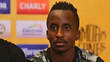 Joao Amaral durante presentación como jugador de Leones Negros