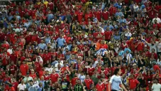 Aficionados viendo un partido de la Copa América