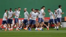 Jugadores de Argentina, en entrenamiento