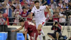 Oribe Peralta, durante amistoso contra River Plate