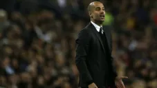 Guardiola durante un partido del Barcelona