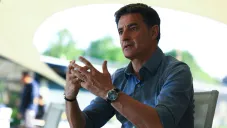 Míchel González habla durante una entrevista