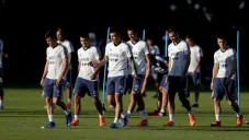 Seleccionados de Argentina durante un entrenamiento