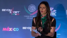 Ana Guevara, titular de Conade, en un evento