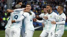 Argentina celebra una anotación frente a Chile