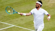 Fabio Fognini, durante un partido en Wimbledon