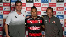 Camilo Sanvezzo en su presentación como jugador de Xolos