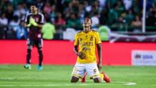 Francisco Meza durante un partido contra León