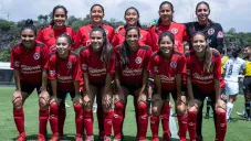 Jugadoras de Xolas previo a su primer partido ante Pumas