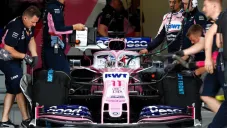 Sergio Pérez durante el Gran Premio de Gran Bretaña