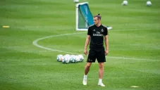 Bale, en un entrenamiento del Real Madrid