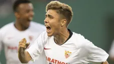 Pozo celebra gol del triunfo contra Liverpool