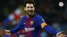 Messi, en festejo con el Barcelona