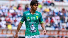 José Juan Macías, durante un duelo con León