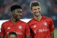 David Alaba junto a Thomas Muller en la pretemporada