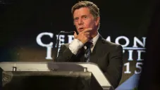 Hans Westerhof en una ceremonia de premiación