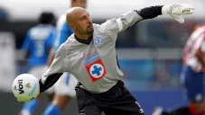 El Conejo Pérez, en su etapa como arquero de Cruz Azul