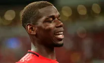 Paul Pogba durante un partido con el Manchester United