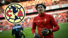 Memo Ochoa, previo a un juego con el Standard
