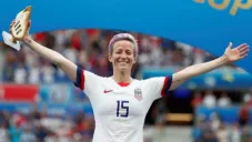 Megan Rapinoe, durante la premiación del Mundial Femenil