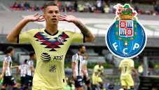 Mateus Uribe celebra una anotación con América