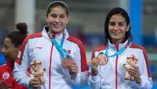 Paola Espinosa y Dolores Hernández presumen su Bronce en Lima 2019