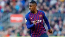 Malcom, en un juego con el Barcelona