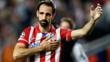 Juanfran tras un partido del Atlético de Madrid