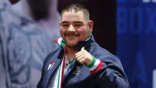 Andy Ruiz, durante una conferencia de prensa
