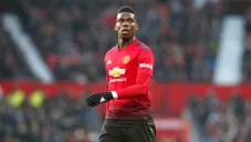 Paul Pogba durante un partido con el Manchester United