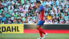 Michael Pérez en lamento durante un encuentro frente a Santos