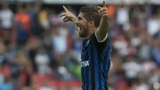 Jair Pereira festeja su gol ante Pachuca